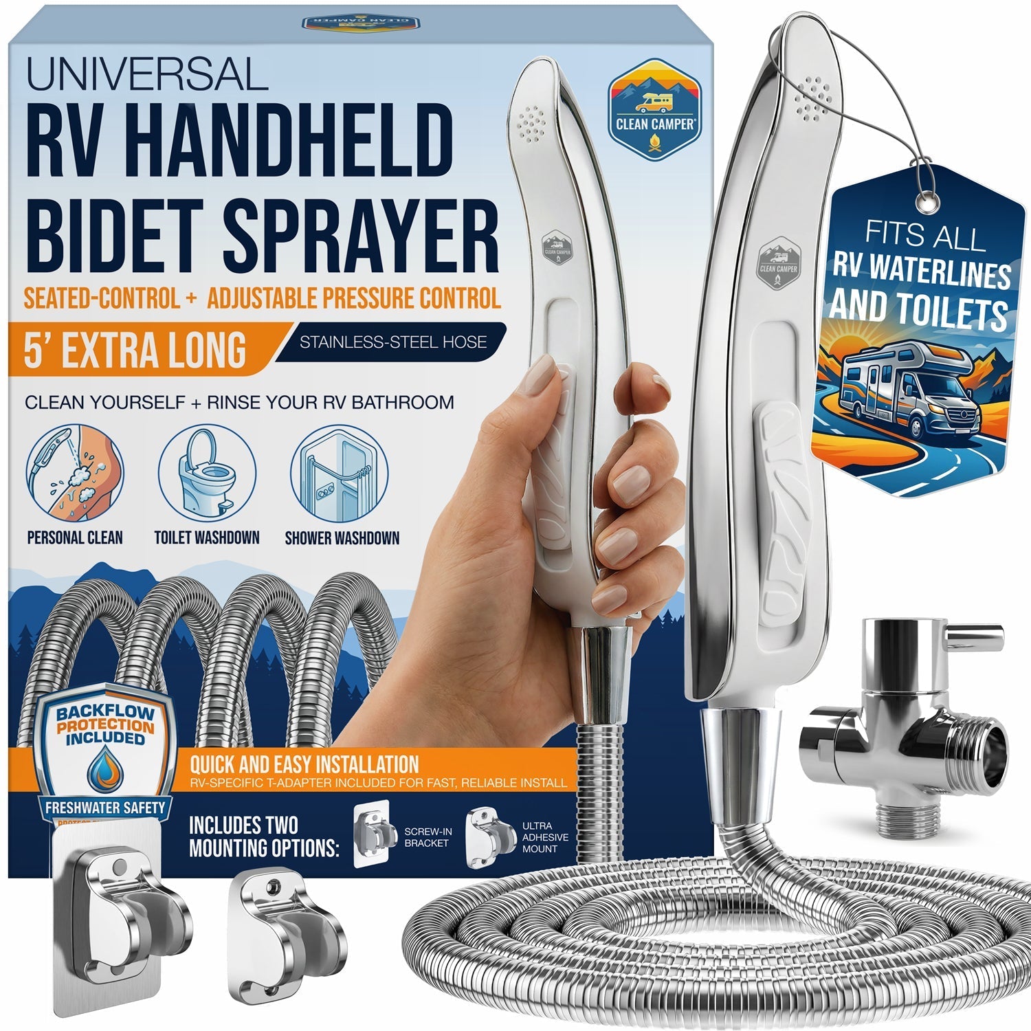 Introducing the Clean Camper RV Handheld Bidet Sprayer